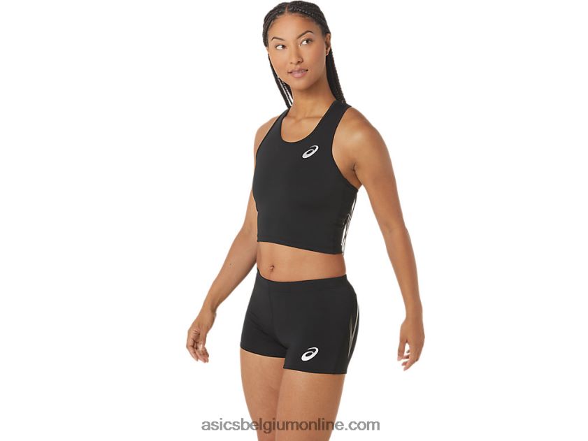 cropped top voor dames V6HXR22312 prestatie zwart Asics