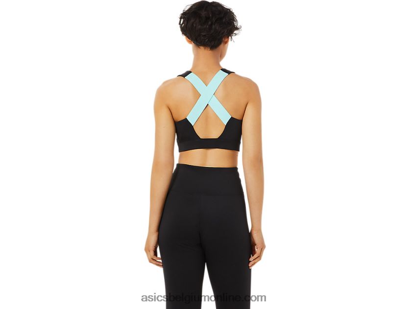 dames beha met kruisbandjes op de rug V6HXR23371 prestatie zwart Asics
