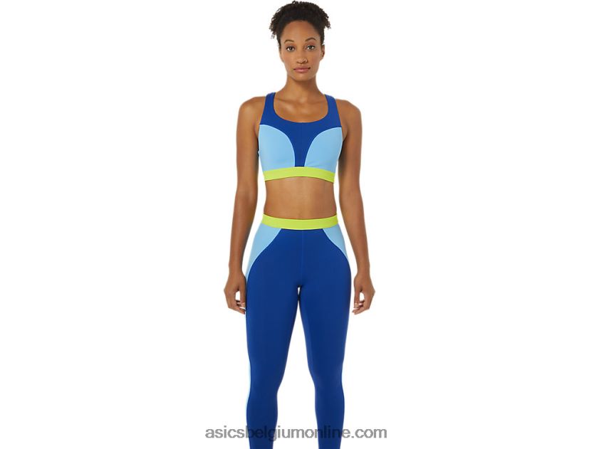 de nieuwe sterke hergebruikte bh voor dames V6HXR23842 blauw/arctische lucht/groene gekko Asics
