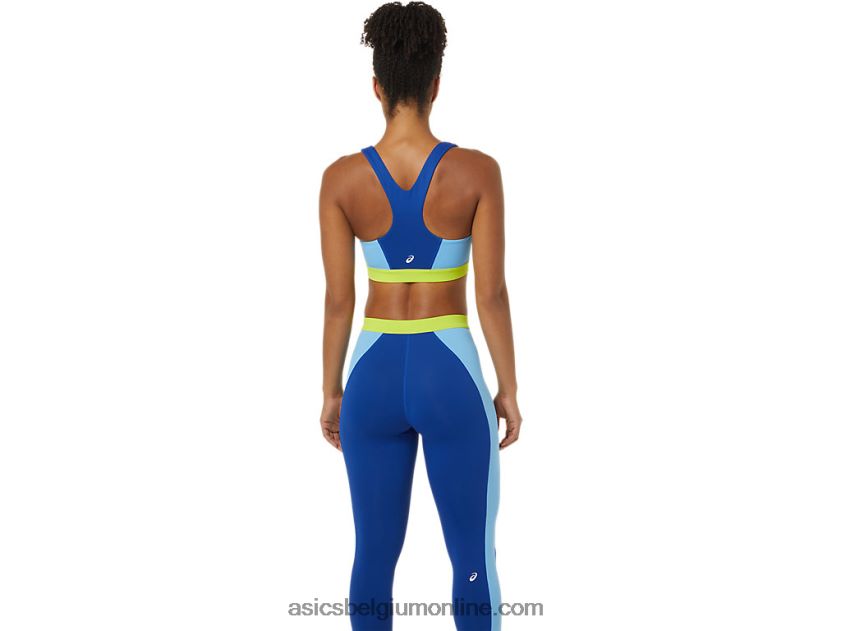 de nieuwe sterke hergebruikte bh voor dames V6HXR23842 blauw/arctische lucht/groene gekko Asics