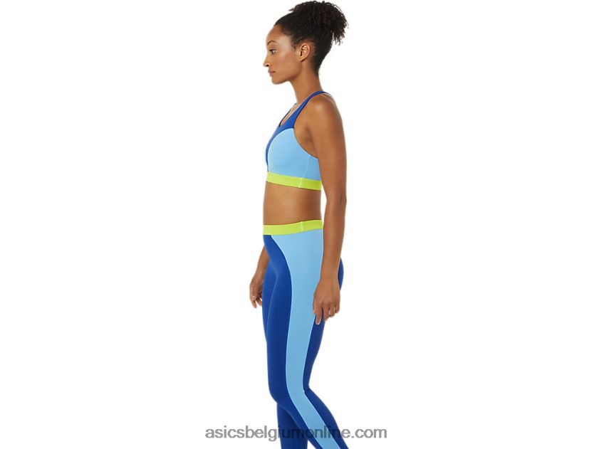 de nieuwe sterke hergebruikte bh voor dames V6HXR23842 blauw/arctische lucht/groene gekko Asics