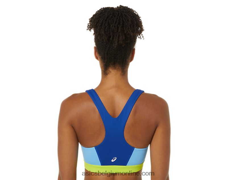 de nieuwe sterke hergebruikte bh voor dames V6HXR23842 blauw/arctische lucht/groene gekko Asics