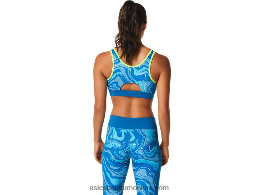 grafische beha voor dames V6HXR22473 herboren blauw Asics