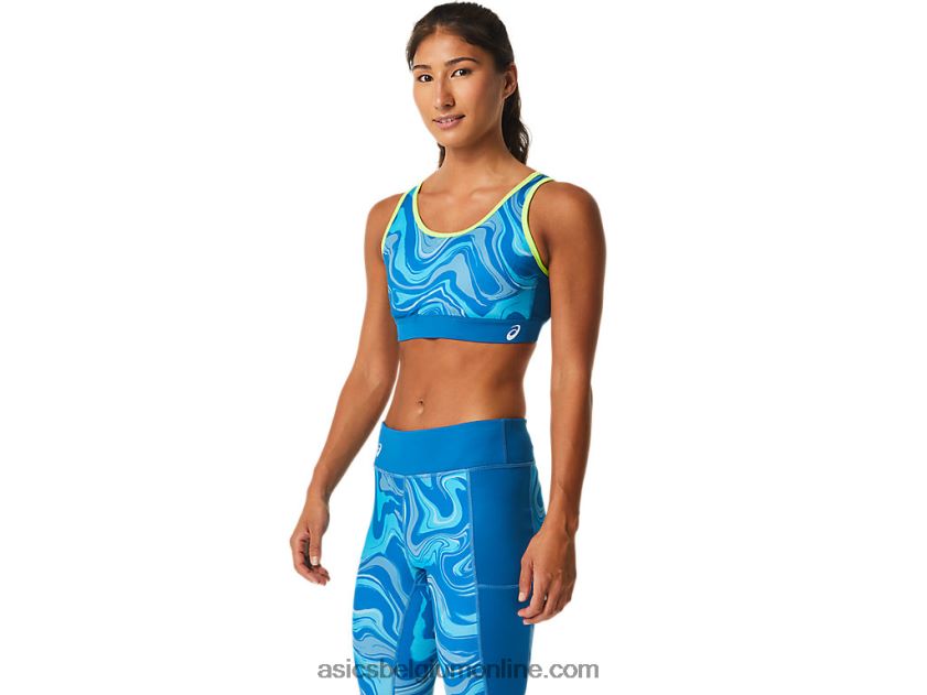 grafische beha voor dames V6HXR22473 herboren blauw Asics