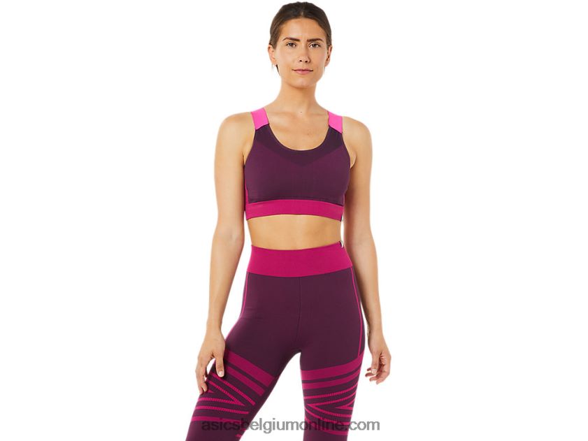 naadloze beha voor dames V6HXR23512 diepe pruim Asics