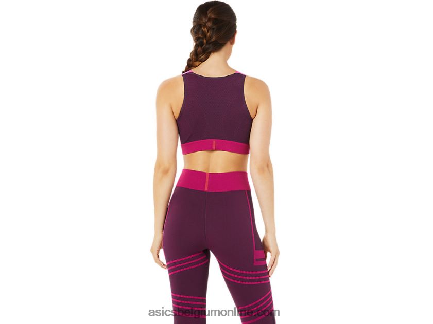 naadloze beha voor dames V6HXR23512 diepe pruim Asics