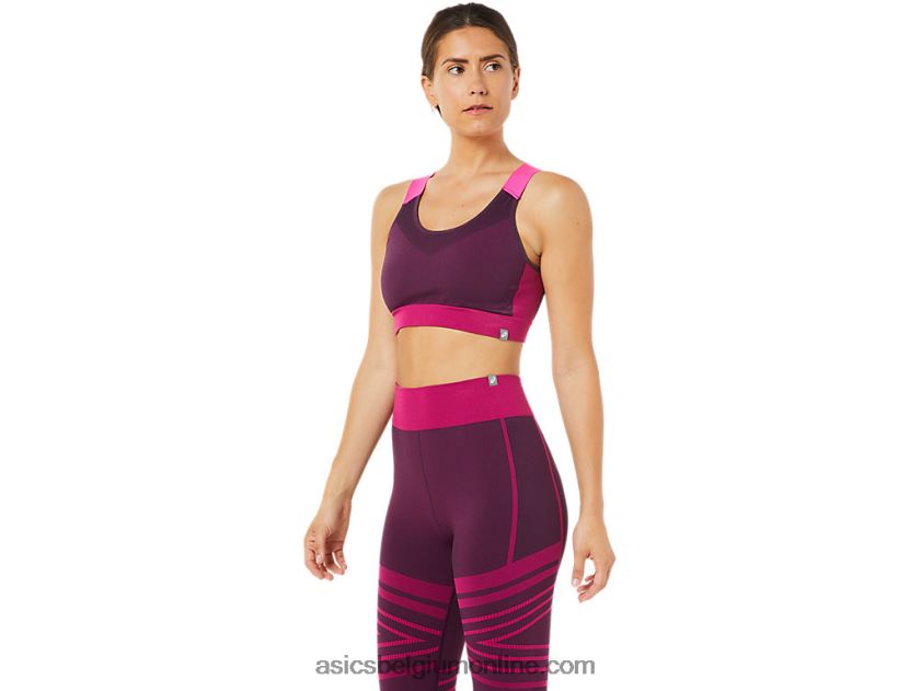 naadloze beha voor dames V6HXR23512 diepe pruim Asics
