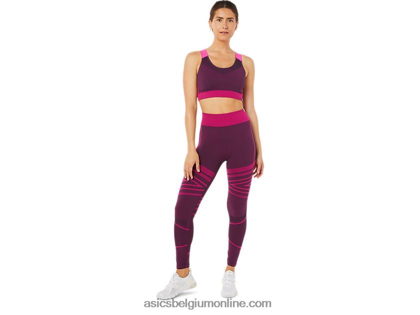 naadloze beha voor dames V6HXR23512 diepe pruim Asics