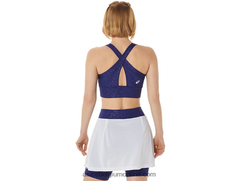nieuwe sterke 92 bedrukte beha voor dames V6HXR23011 japan geborsteld reliëf duikblauw Asics