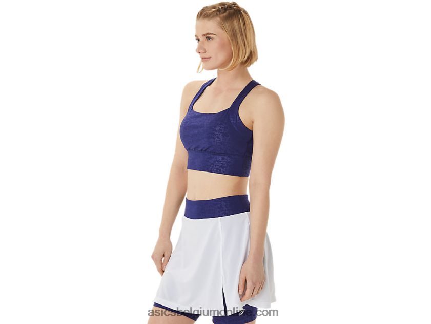 nieuwe sterke 92 bedrukte beha voor dames V6HXR23011 japan geborsteld reliëf duikblauw Asics