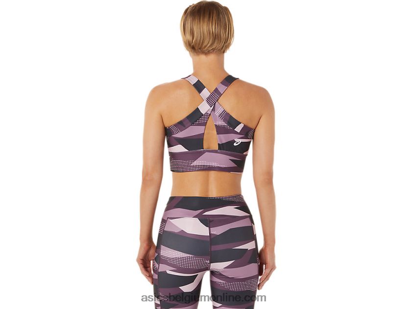 nieuwe sterke 92 bedrukte beha voor dames V6HXR23337 amper rozenprint Asics