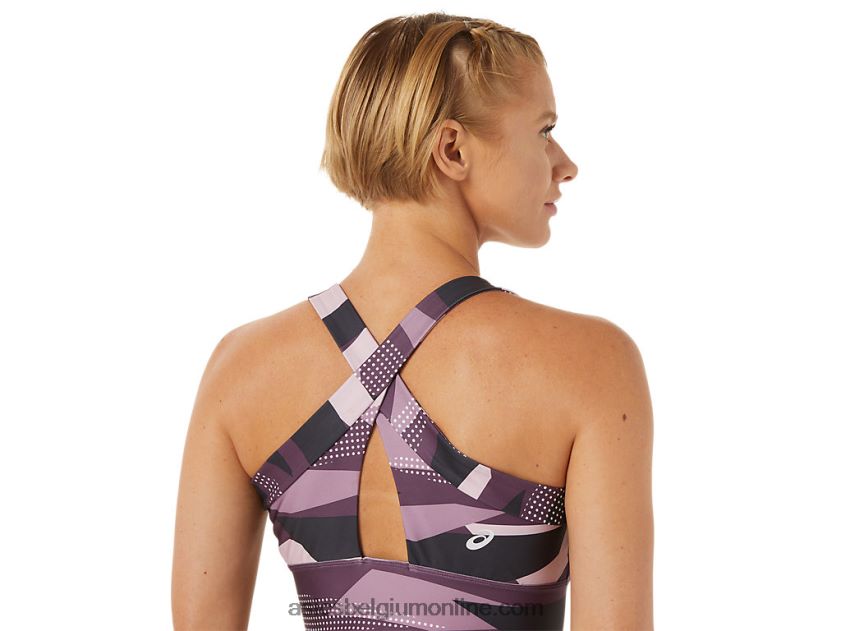 nieuwe sterke 92 bedrukte beha voor dames V6HXR23337 amper rozenprint Asics