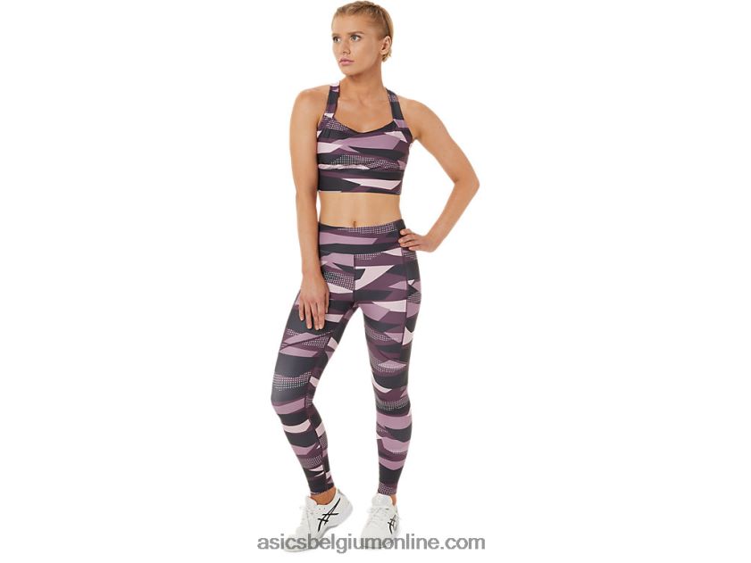 nieuwe sterke 92 bedrukte beha voor dames V6HXR23337 amper rozenprint Asics