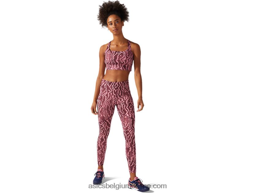 nieuwe sterke 92 bedrukte beha voor dames V6HXR23803 diepe mars-afdruk Asics