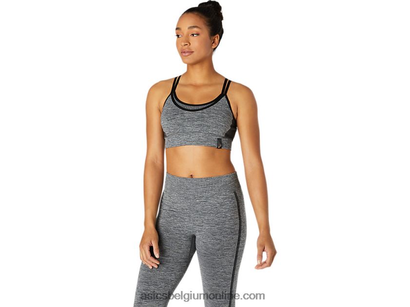 omkeerbare naadloze beha voor dames V6HXR23659 prestatie zwart Asics