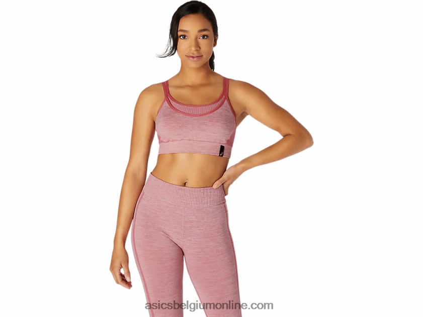 omkeerbare naadloze beha voor dames V6HXR23664 rokerige roos Asics