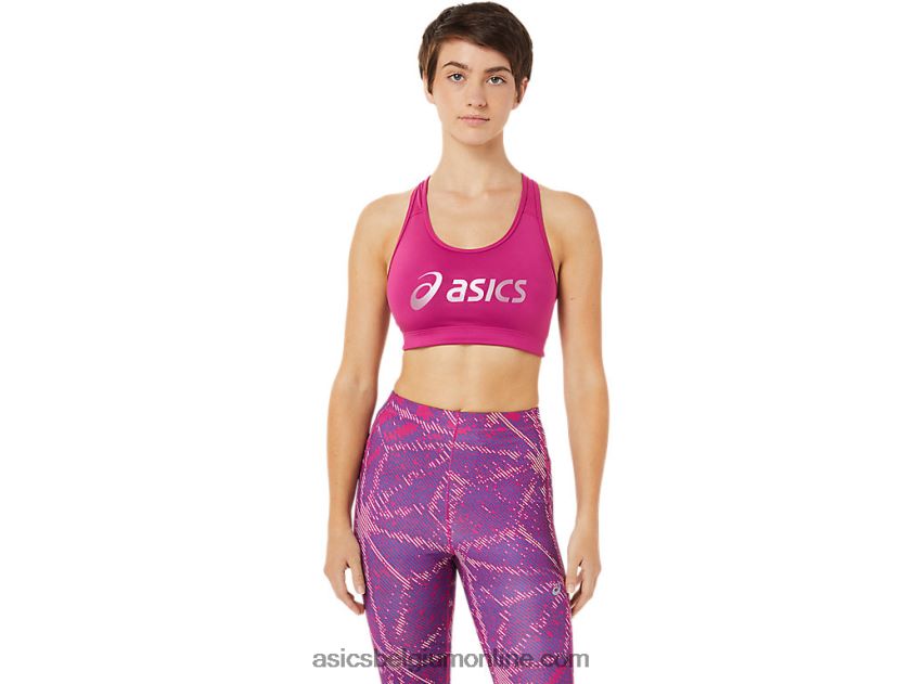 sakura logo-bh voor dames V6HXR23459 fuchsia rood Asics