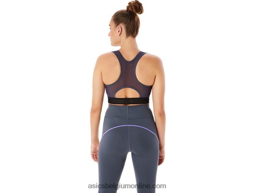trainingsbeha met mesh-panelen voor dames V6HXR22289 drager grijs Asics