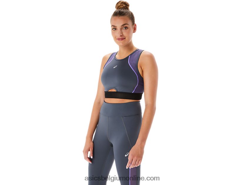 trainingsbeha met mesh-panelen voor dames V6HXR22289 drager grijs Asics
