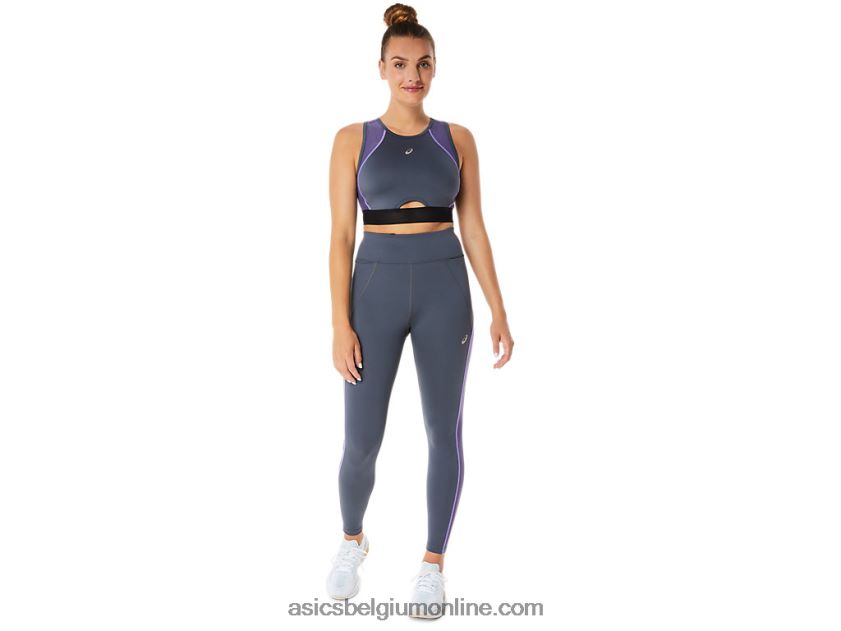 trainingsbeha met mesh-panelen voor dames V6HXR22289 drager grijs Asics