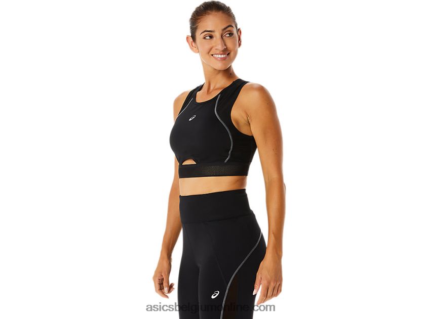 trainingsbeha met mesh-panelen voor dames V6HXR22303 prestatie zwart Asics