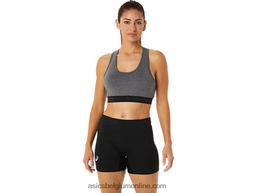 voorgevormde beha circuit ii voor dames V6HXR22885 donkergrijs gemêleerd/zwart Asics