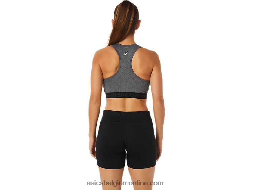 voorgevormde beha circuit ii voor dames V6HXR22885 donkergrijs gemêleerd/zwart Asics