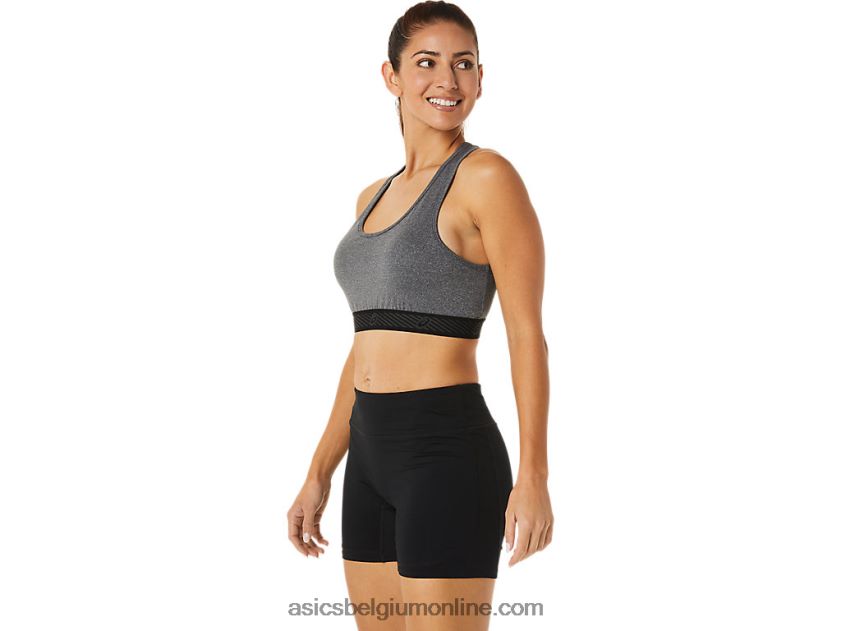 voorgevormde beha circuit ii voor dames V6HXR22885 donkergrijs gemêleerd/zwart Asics