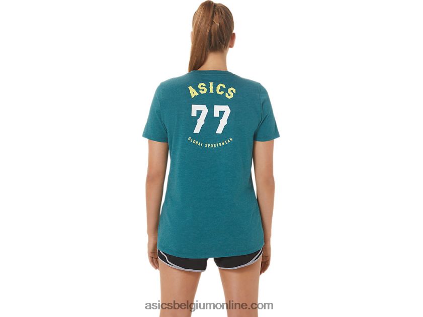 1977 heritage americana v-hals voor dames V6HXR22753 fluwelen dennenheide Asics