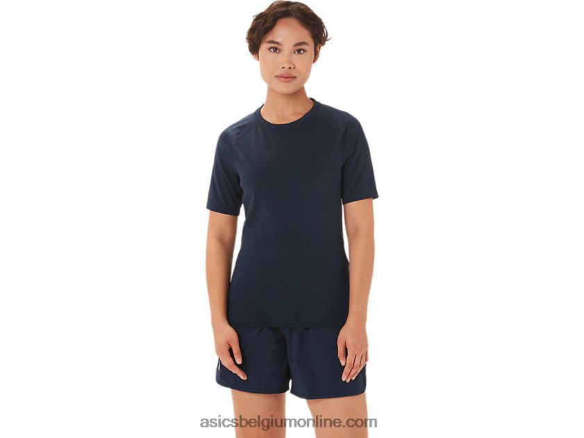 2-delige worsteltop voor dames V6HXR23812 team marine Asics