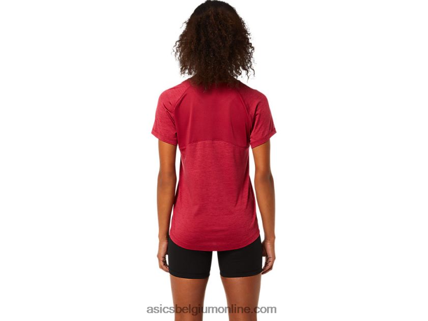 C110 damestop met korte mouwen V6HXR23778 bordeaux Asics