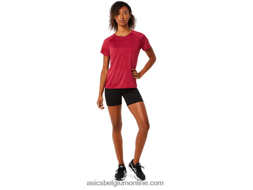 C110 damestop met korte mouwen V6HXR23778 bordeaux Asics