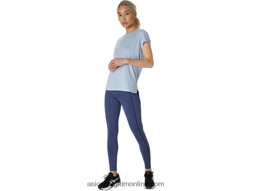 Dorai damestopje met korte mouwen V6HXR23810 mistige heide Asics