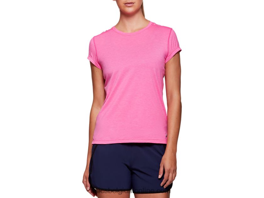 Dorai damestopje met korte mouwen V6HXR24054 roze glo heide Asics