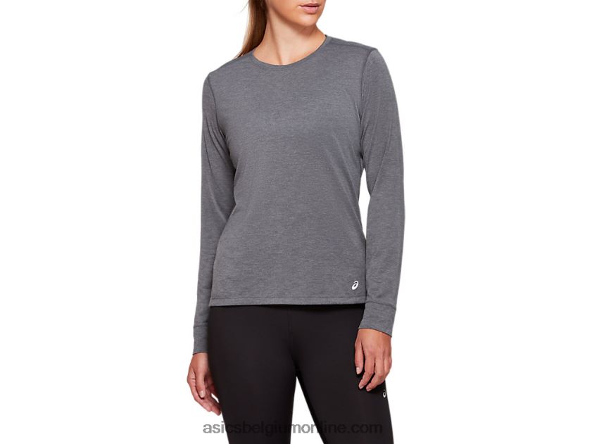 Dorai-top met lange mouwen voor dames V6HXR24177 donkergrijze heide Asics