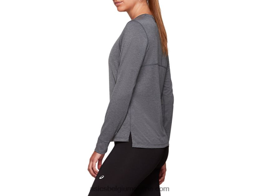 Dorai-top met lange mouwen voor dames V6HXR24177 donkergrijze heide Asics