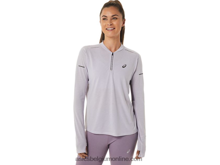 Metarun damestop met 1/2 rits en lange mouwen V6HXR22480 schemer violet/violet kwarts Asics