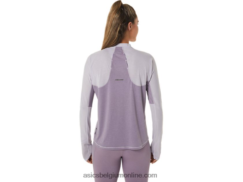 Metarun damestop met 1/2 rits en lange mouwen V6HXR22480 schemer violet/violet kwarts Asics