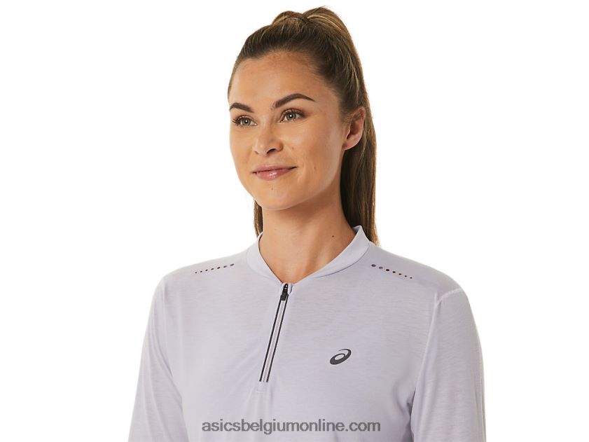 Metarun damestop met 1/2 rits en lange mouwen V6HXR22480 schemer violet/violet kwarts Asics