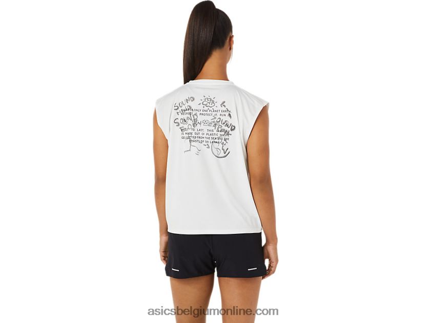 Ocean Waste-looptop voor dames V6HXR23483 natuurlijk wit Asics