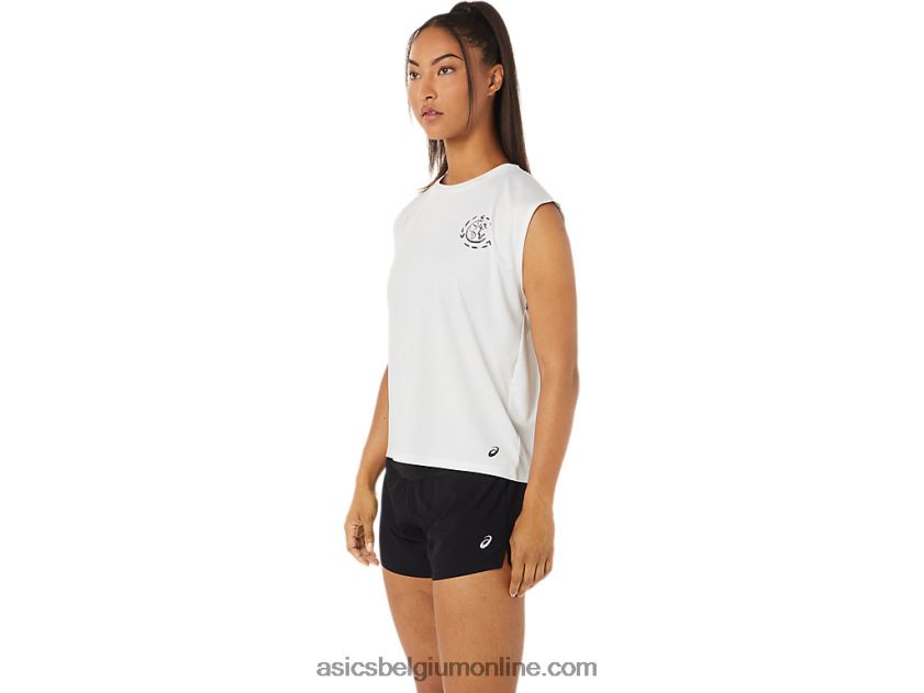 Ocean Waste-looptop voor dames V6HXR23483 natuurlijk wit Asics