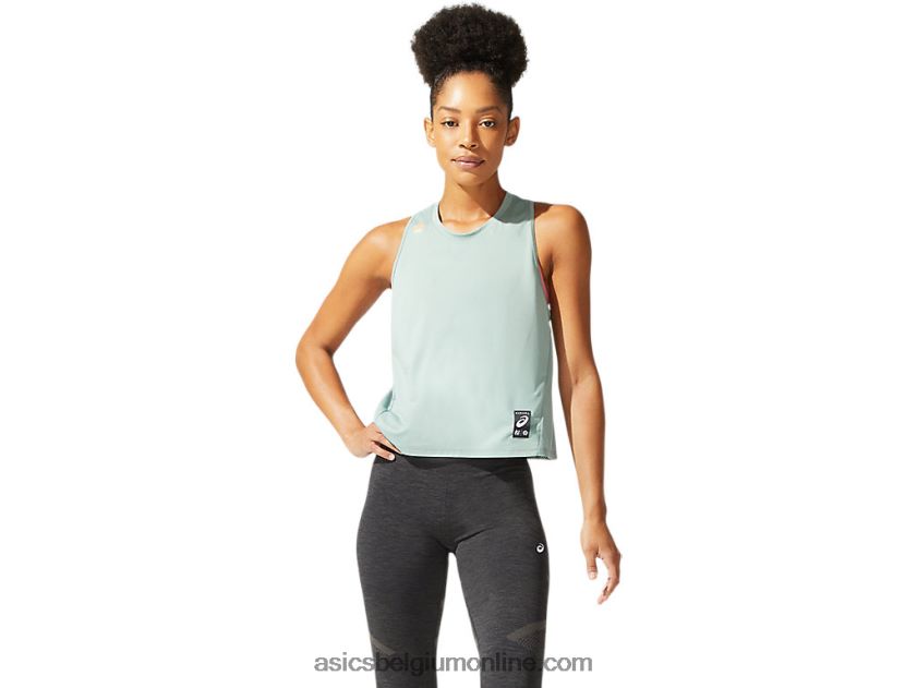 Sakura-tanktop voor dames V6HXR23971 leigrijs Asics