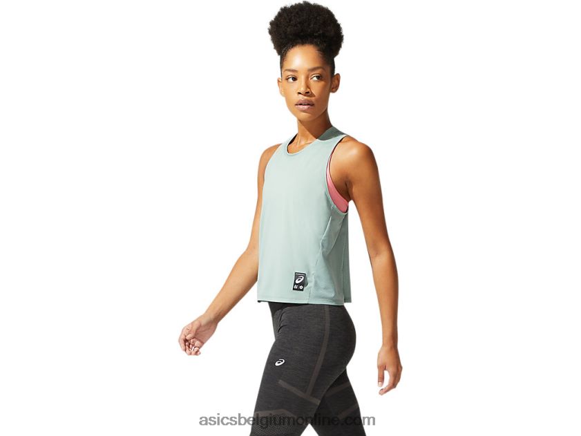 Sakura-tanktop voor dames V6HXR23971 leigrijs Asics