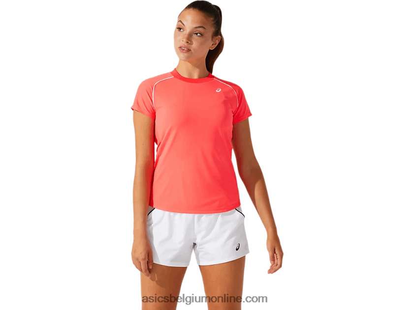T-shirt met biezen voor dames V6HXR23820 diva roze Asics