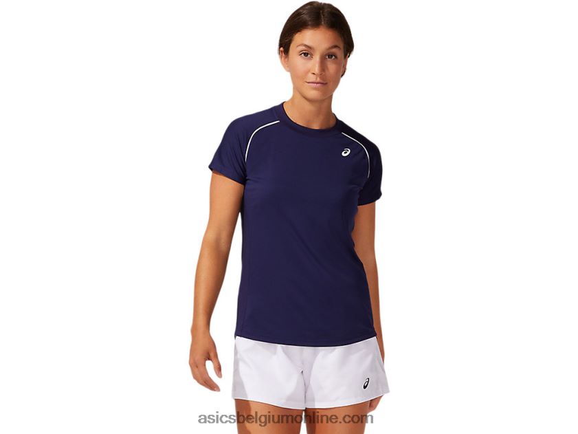 T-shirt met biezen voor dames V6HXR23882 peacoat Asics