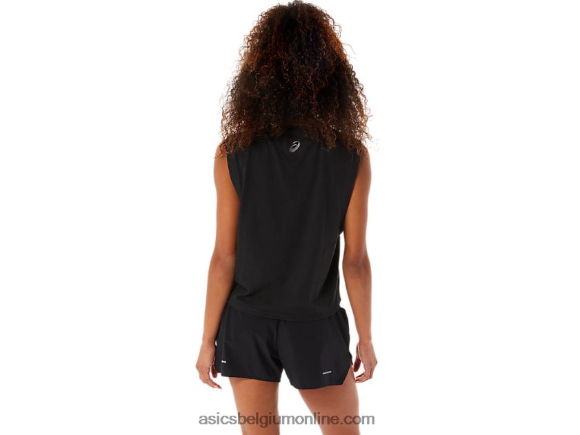 allover bedrukte spier crop voor dames V6HXR23145 prestatie zwart Asics