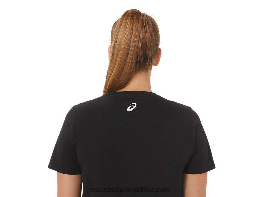 dames hibiscus slogan crew V6HXR22751 prestatie zwart Asics