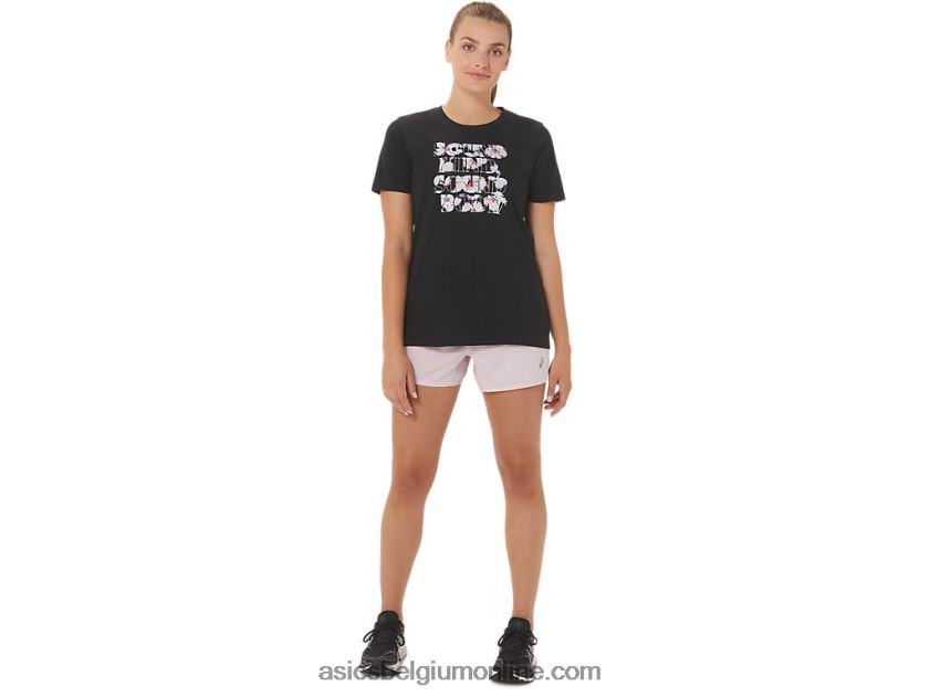 dames hibiscus slogan crew V6HXR22751 prestatie zwart Asics