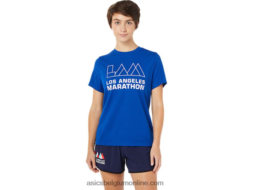 dames lam ready-set ii korte mouw 2 V6HXR23629 blauw Asics