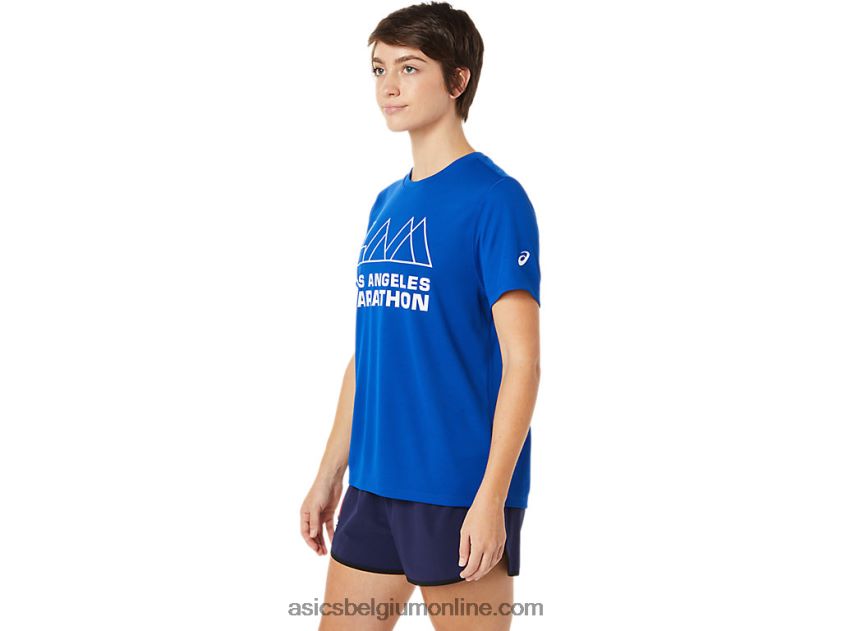 dames lam ready-set ii korte mouw 2 V6HXR23629 blauw Asics